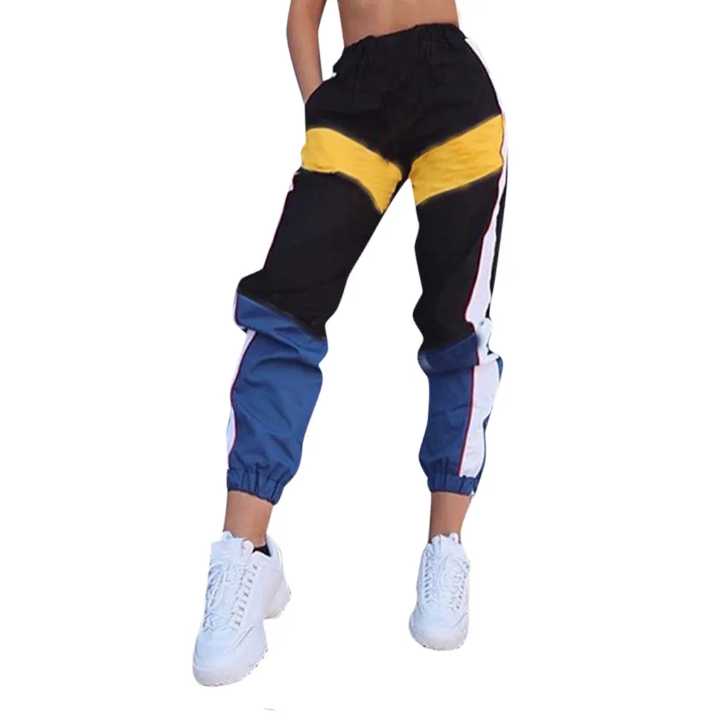 Women High Waist Patchwork Pants Black Pencil Pants Streetwear Cargo Pants Loose Jogger Trousers Women 2019 Sweatpants#G30
Women High Waist Patchwork Pants Black Pencil Pants Streetwear Cargo Pants Loose Jogger Trousers Women 2019 Sweatpants#G30