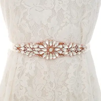 Simple Rose Gold Crystal Bridal Sash Pearls Wedding Belt Rhinestones Bridal Belt For Wedding Dresses S113RG
Simple Rose Gold Crystal Bridal Sash Pearls Wedding Belt Rhinestones Bridal Belt For Wedding Dresses S113RG