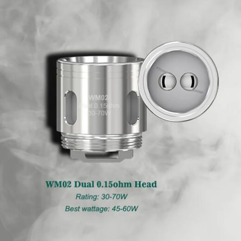 Original Wismec WM01 single 0.4ohm/WM02 Dual 0.15ohm/WM03 Triple 0.2ohm Coil Head for Reuleaux RX GEN3 GNOME Atomizer Tank E-cig
Original Wismec WM01 single 0.4ohm/WM02 Dual 0.15ohm/WM03 Triple 0.2ohm Coil Head for Reuleaux RX GEN3 GNOME Atomizer Tank E-cig