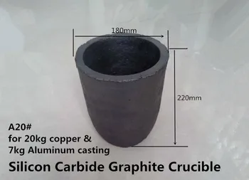 A20# Silicon Carbide Graphite Crucible for 20kg copper and 7kg aluminum / induction melting crucible
A20# Silicon Carbide Graphite Crucible for 20kg copper and 7kg aluminum / induction melting crucible