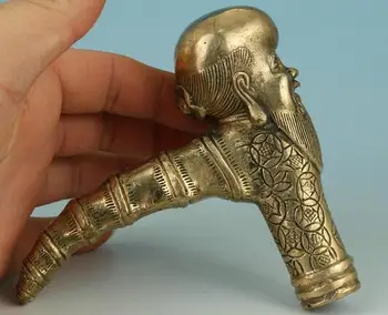 ZSR817 Asian Chinese Old Hand Bronze Carved Buddha Sage Statue Walking SticK Head
ZSR817 Asian Chinese Old Hand Bronze Carved Buddha Sage Statue Walking SticK Head