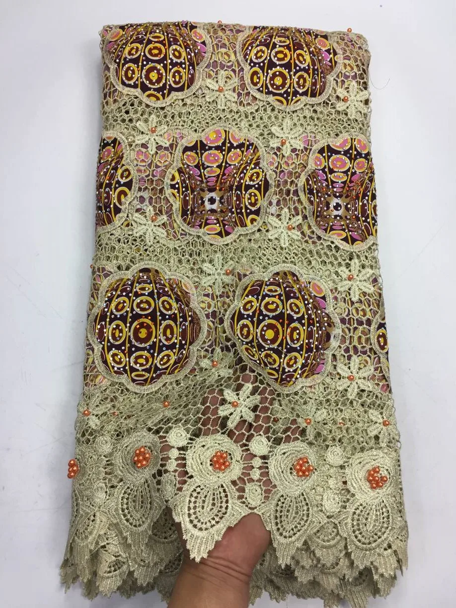 African Designs Cord Lace Gold Sequin Lace Fabric Guipure Lace With Stones and Beads for Lady Dressing Party30
African Designs Cord Lace Gold Sequin Lace Fabric Guipure Lace With Stones and Beads for Lady Dressing Party30