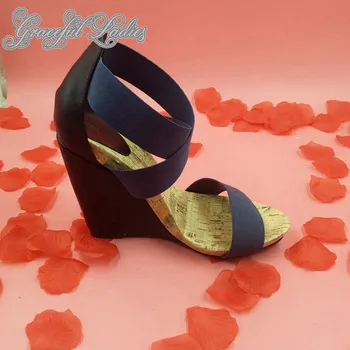 Navy Blue Women Wedge Sandals Cross Strap Ankle Strap Open Toe Ladies Shoe Sandals 2016 New Real Photo sandale femme talon
Navy Blue Women Wedge Sandals Cross Strap Ankle Strap Open Toe Ladies Shoe Sandals 2016 New Real Photo sandale femme talon