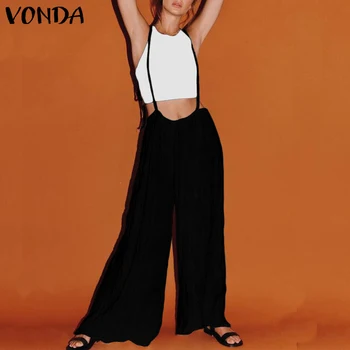 2019 VONDA Plus Size Rompers Womens Jumpsuit Summer Vintage Backless Sleeveless Playsuit Sexy Beach Jumpsuit Casual Overalls
2019 VONDA Plus Size Rompers Womens Jumpsuit Summer Vintage Backless Sleeveless Playsuit Sexy Beach Jumpsuit Casual Overalls