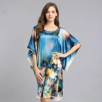 CEARPION Nevolty Print Flower Women Nightdress Elegant O-neck Short Sleeve Sleep Wear 100% Silk Sleepgown Casual Home Gown
CEARPION Nevolty Print Flower Women Nightdress Elegant O-neck Short Sleeve Sleep Wear 100% Silk Sleepgown Casual Home Gown
