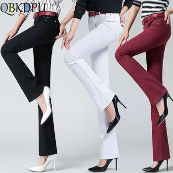 Women High Waist Slim Elastic Flare Jeans Korean Skinny Workwear Ladies Bell Bottom Trousers 2019 Mom's Plus Size Denim Pants
Women High Waist Slim Elastic Flare Jeans Korean Skinny Workwear Ladies Bell Bottom Trousers 2019 Mom's Plus Size Denim Pants