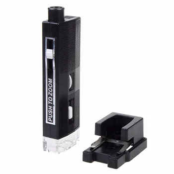 60X-100X Mini Zoom LED Light Portable Pocket Microscope Handheld Loupe Magnifying Glass for Appraise Jewelry Stamps Antiques
60X-100X Mini Zoom LED Light Portable Pocket Microscope Handheld Loupe Magnifying Glass for Appraise Jewelry Stamps Antiques