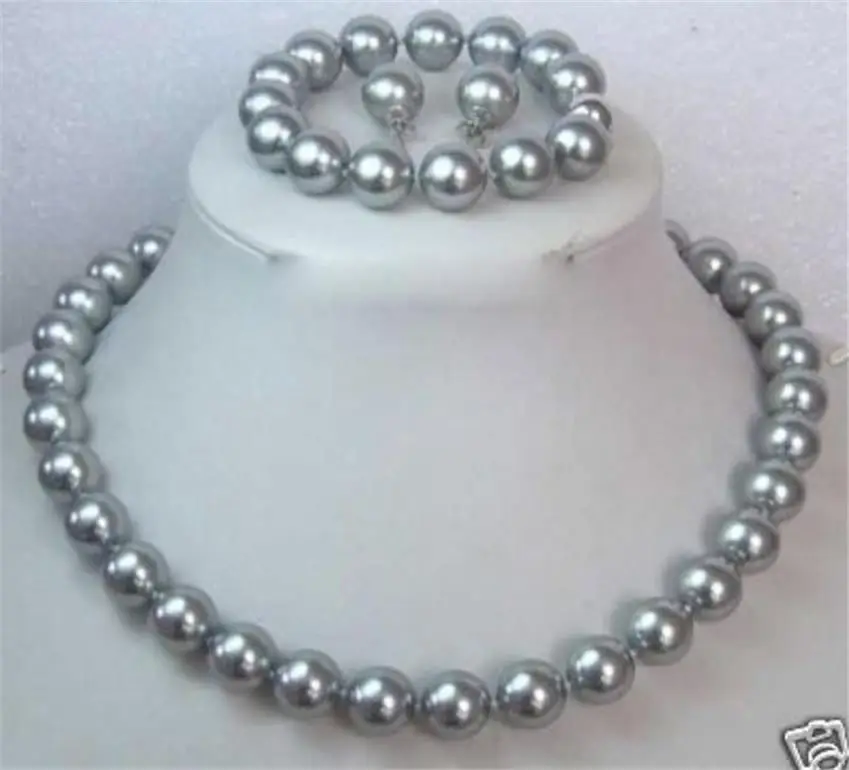 Free Shipping >>new hot AAA 10MM Grey Shell Pearl Necklace Bracelet / Earring Set
Free Shipping >>new hot AAA 10MM Grey Shell Pearl Necklace Bracelet / Earring Set