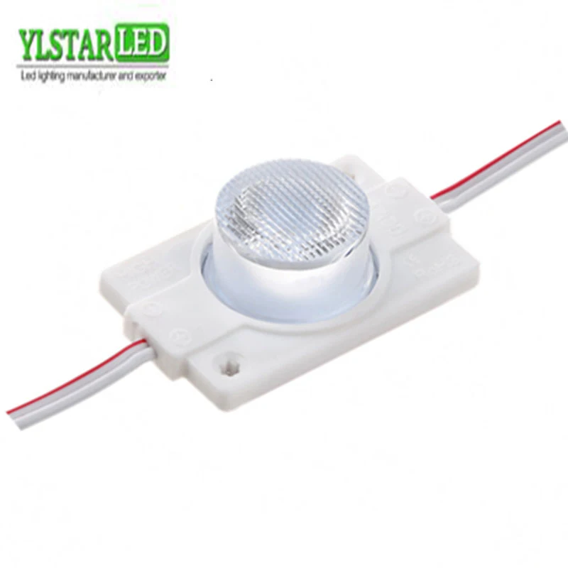 YLSTAR 200 шт./лот 2 w высокой мощности IP65 светодиодный модуль впрыска с объективом DC12V