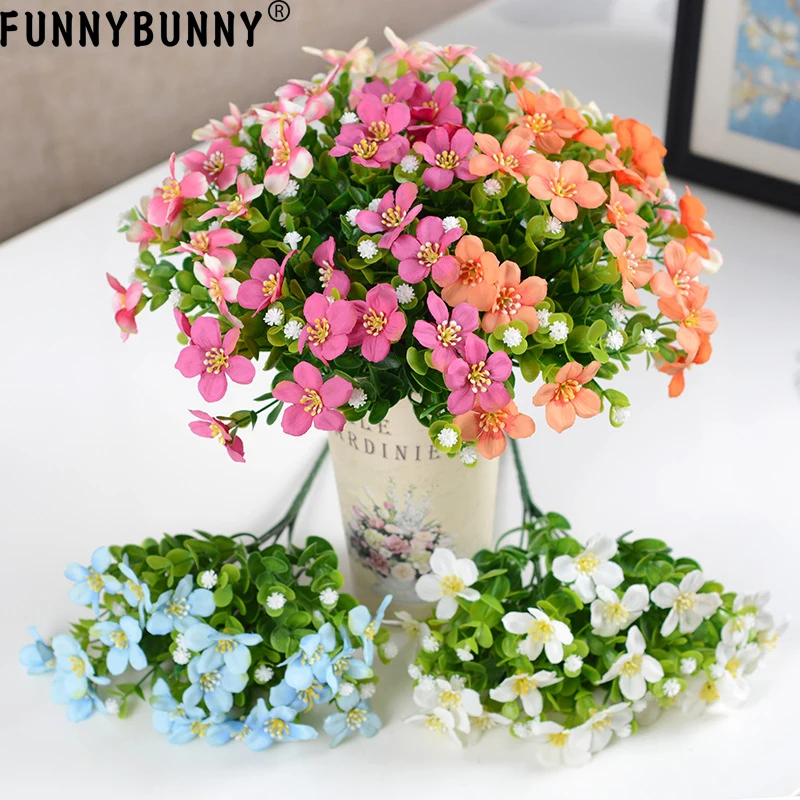 Маленькие искусственные цветы FUNNYBUNNY украшение для дома шелковые | Дом и сад