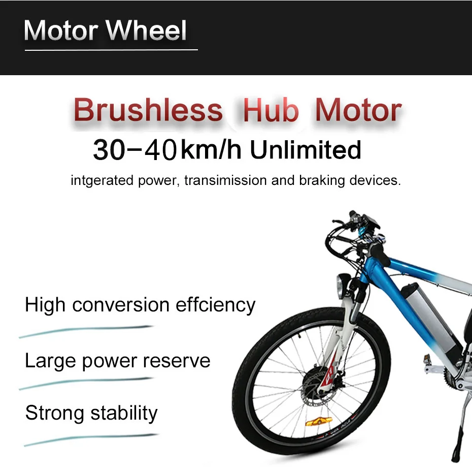 Perfect 36V 250W-500W Electric Bike Conversion kit with Battery Front Gear Hub Motor Wheel ebike Bicycle Electric e Bike Conversion Kit 6