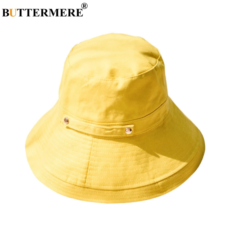 BUTTERMERE Summer Bucket Hats For Women Yellow Cotton Linen Fishing Caps Ladies Casual Wide Brim 10cm Solid Female Foldable Hats
BUTTERMERE Summer Bucket Hats For Women Yellow Cotton Linen Fishing Caps Ladies Casual Wide Brim 10cm Solid Female Foldable Hats