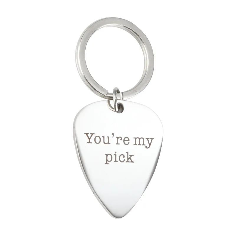MYLONGINGCHARM 304 stainless steel Keychain-Customized guitar pick-You're my pick-G2834-Lover Gift-steel Charms
MYLONGINGCHARM 304 stainless steel Keychain-Customized guitar pick-You're my pick-G2834-Lover Gift-steel Charms