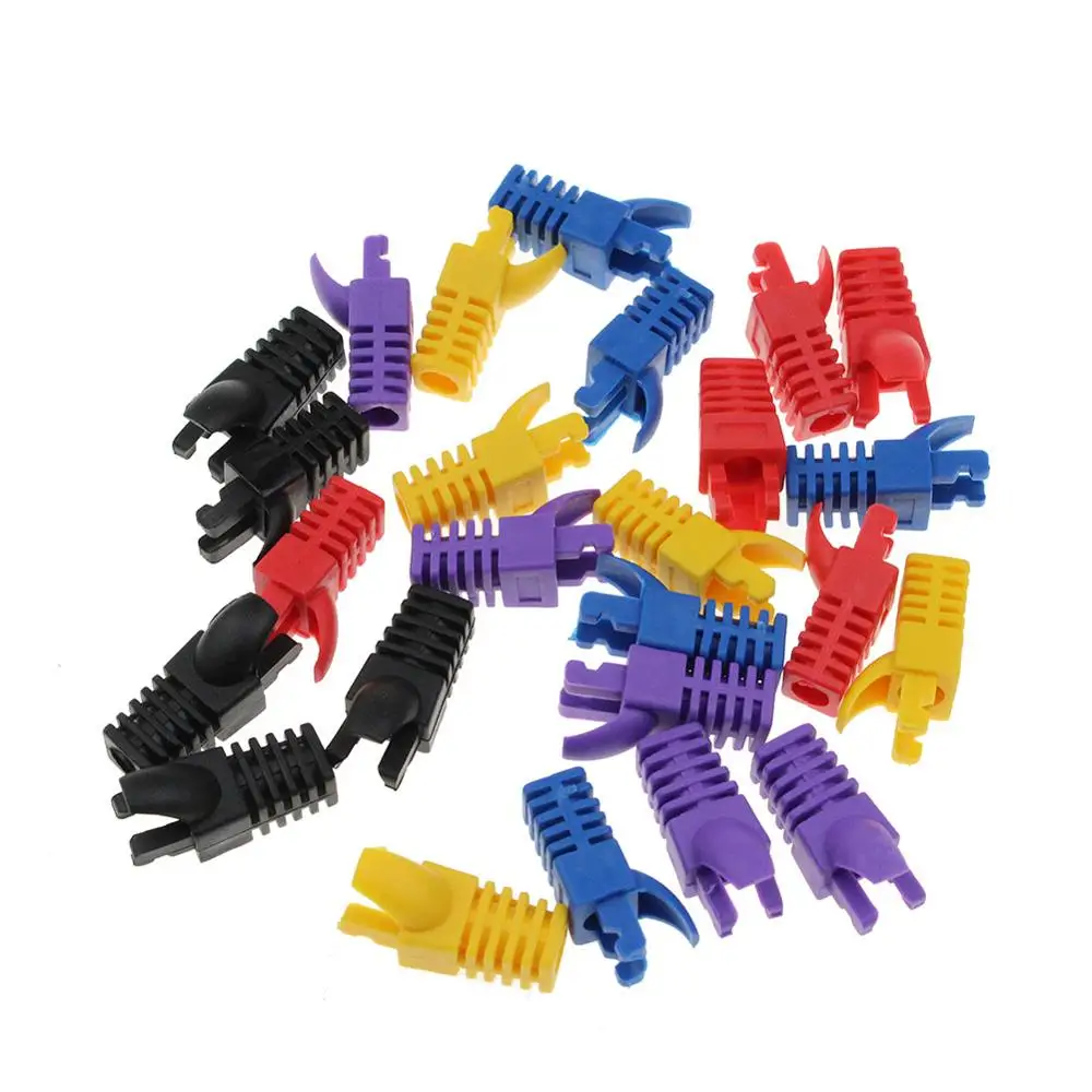 100Pcs Colorful RJ45 CAT5 CAT5E CAT6 8P8C Ethernet Network Plug Sheath, RJ45 Strain Plug Cover Boot
100Pcs Colorful RJ45 CAT5 CAT5E CAT6 8P8C Ethernet Network Plug Sheath, RJ45 Strain Plug Cover Boot