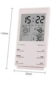 Digital Thermometer Hygrometer Electronic Temperature Humidity Meter Indoor Outdoor Tester Alarm Clock With Night Light ZH067
Digital Thermometer Hygrometer Electronic Temperature Humidity Meter Indoor Outdoor Tester Alarm Clock With Night Light ZH067