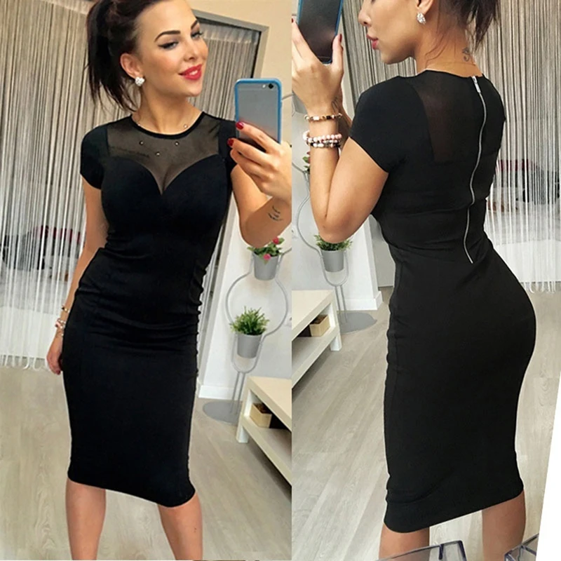 Sexy Low-Cut Lace Pactwork Dress Summer Women Slim Sheath Dress OL Style Pencil Dress Back Zipper Vestidos Hot Sale Bigsweety
Sexy Low-Cut Lace Pactwork Dress Summer Women Slim Sheath Dress OL Style Pencil Dress Back Zipper Vestidos Hot Sale Bigsweety