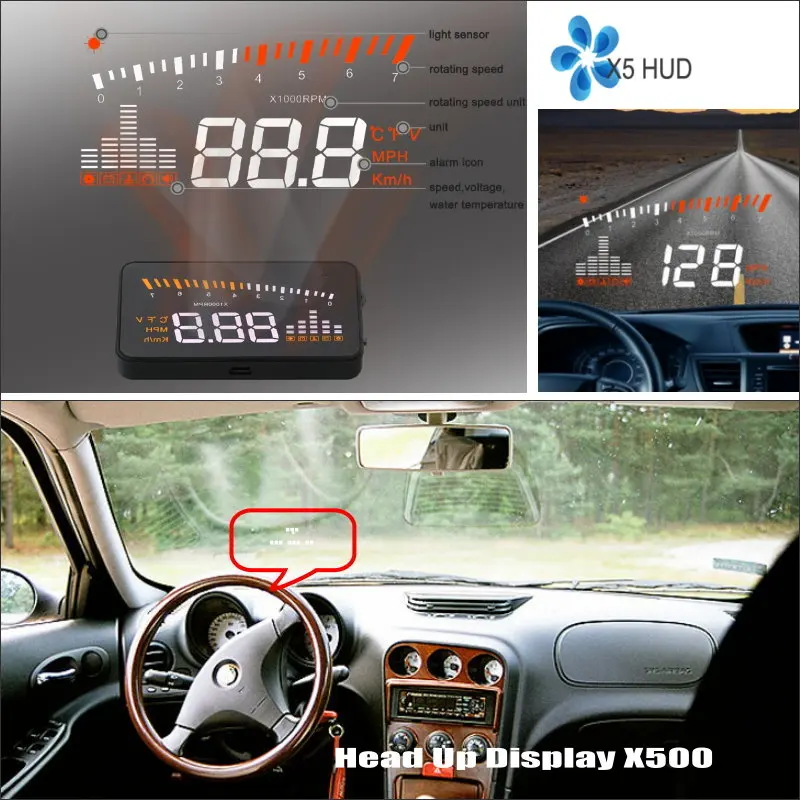 Liislee Car HUD Head Up Display For Alfa Romeo 156 / 159 / 166 / 147 - Reflect car onto windshield to maintainClear headed
Liislee Car HUD Head Up Display For Alfa Romeo 156 / 159 / 166 / 147 - Reflect car onto windshield to maintainClear headed