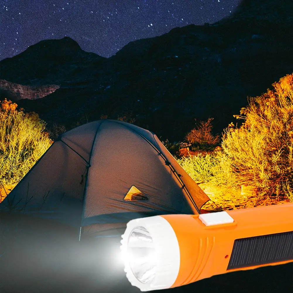 Solar charging flashlight plug charging small flashlight multi-purpose household flashlight camping hunting 2 gears dimming
Solar charging flashlight plug charging small flashlight multi-purpose household flashlight camping hunting 2 gears dimming