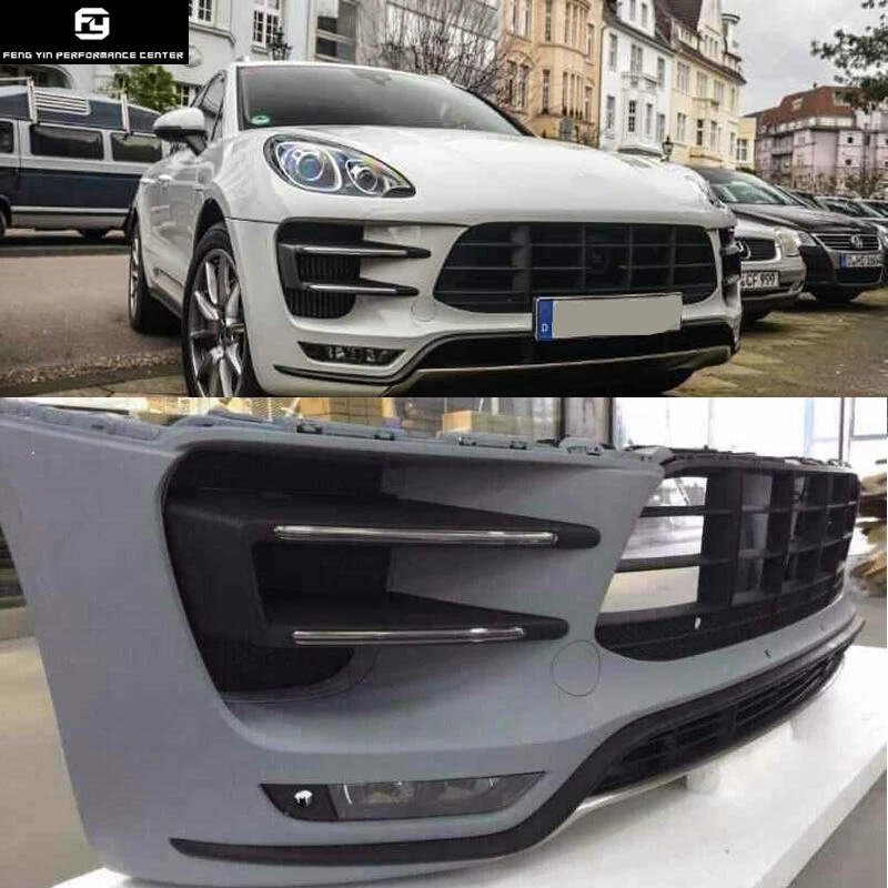 Turbo style FRP Fiber glass car front bumper LED lights for Porsche MACAN Turbo car body kit 2015
Turbo style FRP Fiber glass car front bumper LED lights for Porsche MACAN Turbo car body kit 2015