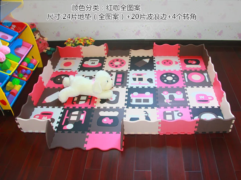48pcs/set EVA Foam Play Mat Baby Puzzle Floor Mats Fences Carpet Pad Toys For Children Cartoon Environmental 30*30*1.4cm
48pcs/set EVA Foam Play Mat Baby Puzzle Floor Mats Fences Carpet Pad Toys For Children Cartoon Environmental 30*30*1.4cm