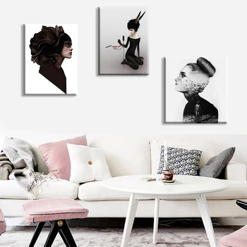 LZN Cuadros Posters And Prints Black White Wall Art Canvas Painting Pictures For Living Nordic Girl Dark Home Decoration
LZN Cuadros Posters And Prints Black White Wall Art Canvas Painting Pictures For Living Nordic Girl Dark Home Decoration