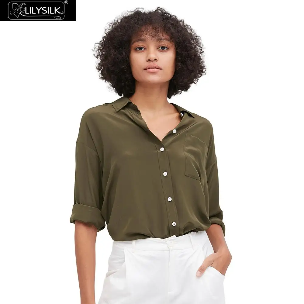 LilySilk Blouse Shirt Women Silk Drop Shoulders Oversize Ladies New Free Shipping
LilySilk Blouse Shirt Women Silk Drop Shoulders Oversize Ladies New Free Shipping