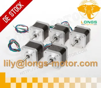 DE SHIP ! NO TAX! 5pc Nema 17 LONGS stepper motor 0.9degree 17HM5424 60OZ.IN 2.4A 2PHASE CNC Reprap 3D Printer Longs Motor
DE SHIP ! NO TAX! 5pc Nema 17 LONGS stepper motor 0.9degree 17HM5424 60OZ.IN 2.4A 2PHASE CNC Reprap 3D Printer Longs Motor