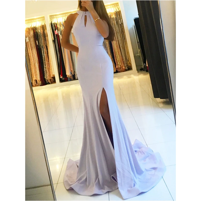 Simple Mermaid Long Evening Dress 2019 Backless Side Slit Satin Floor Length Sexy Prom Gown Custom Made Formal Occasion Dresses
Simple Mermaid Long Evening Dress 2019 Backless Side Slit Satin Floor Length Sexy Prom Gown Custom Made Formal Occasion Dresses