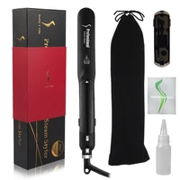 Professional Ceramic Vapor Hair Straightener Steam Spray Flat Iron with Argan Oil Infusion Hair Straightening Irons image