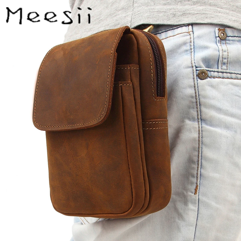 Meesii Vintage Men Genuine Leather Waist Bag Phone Bags for Belt Male Waist Pack for Card holder Small Travel Pouch
Meesii Vintage Men Genuine Leather Waist Bag Phone Bags for Belt Male Waist Pack for Card holder Small Travel Pouch