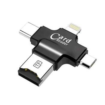 4 in 1 Card Reader,Memory TF / SD Card Reader Lightning USB Type C Adapter for iPhone iPad Android Mac Camera
4 in 1 Card Reader,Memory TF / SD Card Reader Lightning USB Type C Adapter for iPhone iPad Android Mac Camera