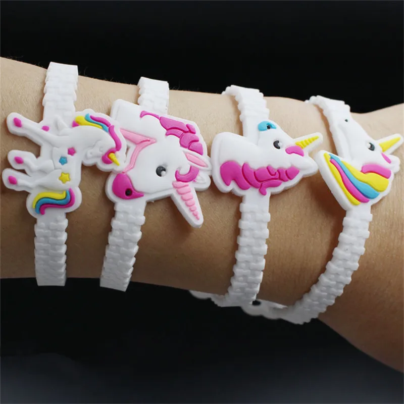 Фото NCRHGL 10pc Fashion Children Lovely Animal Unicorn Bracelet Wristband Kids Mix Style Charm Birthday Party Festival Gift | Украшения и