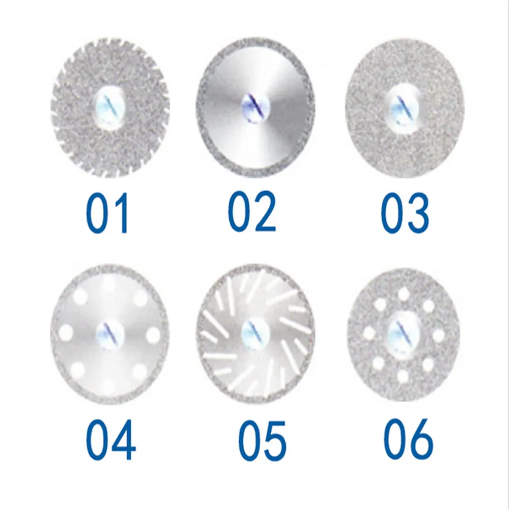 6 pcs Dental thin Ultra-thin double sided sand diamond cutting disc with mandrel for separating polishing ceramic crwon and jade
6 pcs Dental thin Ultra-thin double sided sand diamond cutting disc with mandrel for separating polishing ceramic crwon and jade