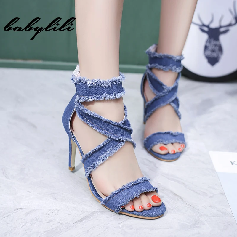 2019 New Summer Fashion Denim Jeans Sandals Women Super High Sandalias Shoes Woman High Heels Chaussure Femme
2019 New Summer Fashion Denim Jeans Sandals Women Super High Sandalias Shoes Woman High Heels Chaussure Femme