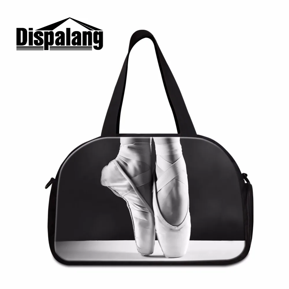

Dispalang Ballet Girls Shoulder Travel Bag Pretty Large Tote Duffle Bags Women Handbag Weekend Bag with Shoe Pocket Trolley Bags