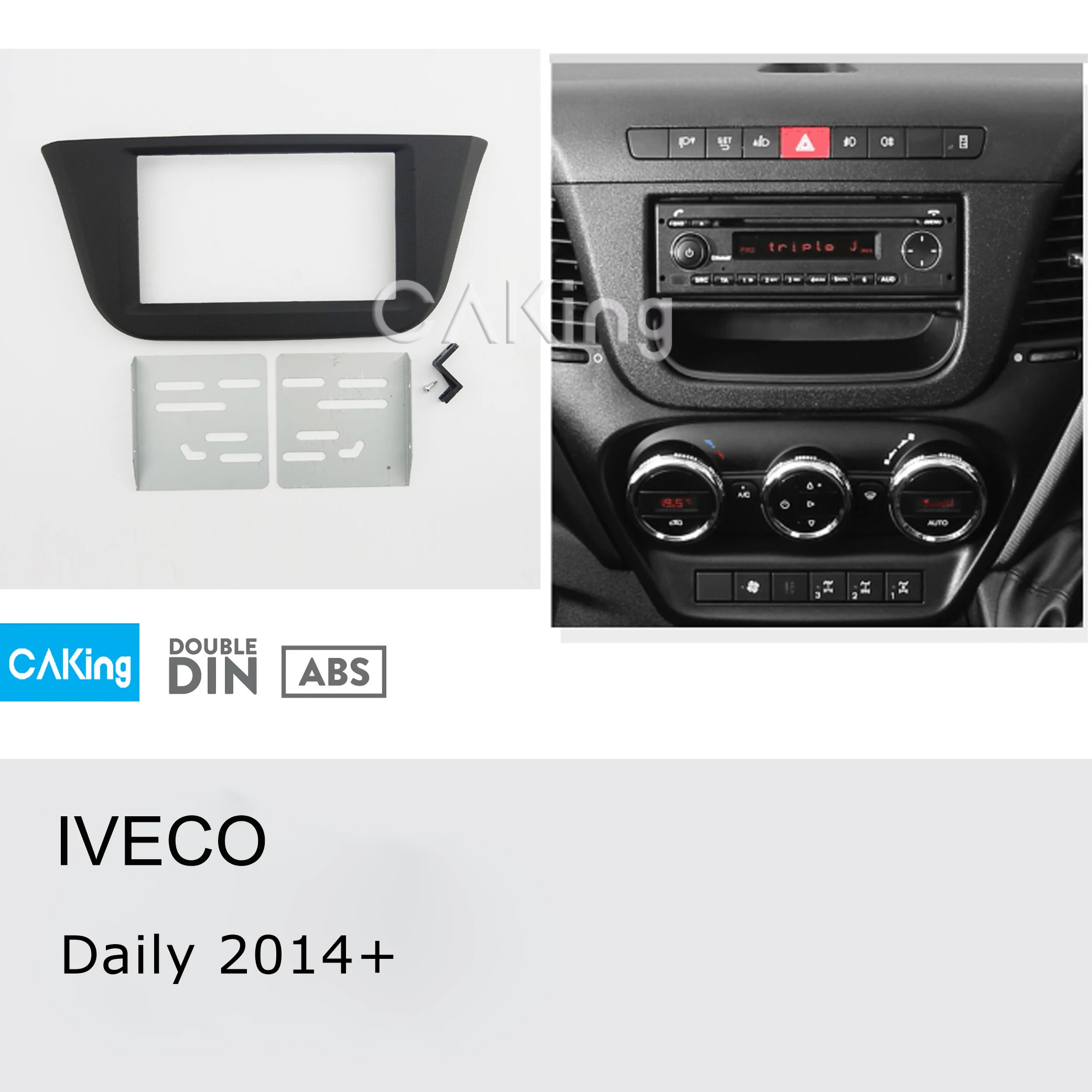 Double Din Car Fascia Radio Panel for IVECO Daily 2014+ Frame Dash Fiting Kit Install Facia Face Plate Adapter Cover Front Bezel
Double Din Car Fascia Radio Panel for IVECO Daily 2014+ Frame Dash Fiting Kit Install Facia Face Plate Adapter Cover Front Bezel