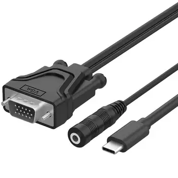 USB Type C to VGA 3.5mm Audio Adapter Cable Quick Charging Video Connector Wire Output Devices Such As Tablets Laptops
USB Type C to VGA 3.5mm Audio Adapter Cable Quick Charging Video Connector Wire Output Devices Such As Tablets Laptops