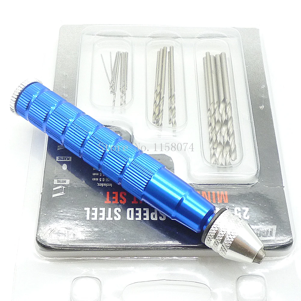 25pc HSS Twist Drill Bits Set & Aluminium Alloy Mini Pin Vise Manual Hand Drill Tool With Keyless Chuck Capacity Range 0.3mm-3mm
25pc HSS Twist Drill Bits Set & Aluminium Alloy Mini Pin Vise Manual Hand Drill Tool With Keyless Chuck Capacity Range 0.3mm-3mm