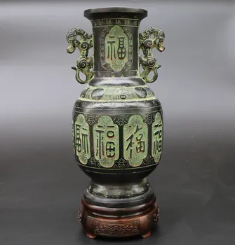 Bronze archaize furnishing articles two tigers vases, antique antique handicraft fu
Bronze archaize furnishing articles two tigers vases, antique antique handicraft fu