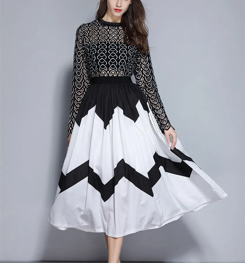 JSXDHK Runway 2019 Self Portrait Spring Summer Pleated Long Dress Women Lace Patchwork Chiffon Crochet Dress Hoollow Out Dress
JSXDHK Runway 2019 Self Portrait Spring Summer Pleated Long Dress Women Lace Patchwork Chiffon Crochet Dress Hoollow Out Dress