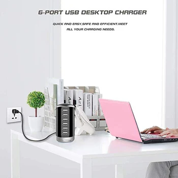 100PCS Universal USB Charger 6-Port Desktop USB Hub Charging Station with Smart Identification Technology for Phone, Tablets
100PCS Universal USB Charger 6-Port Desktop USB Hub Charging Station with Smart Identification Technology for Phone, Tablets