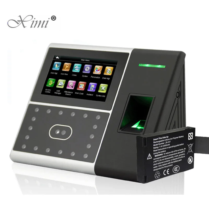 Face+Fingerprintime Time Attendance And Access Control ZK IFACE302 4.3 Inch Color Touch Screen Double Camera TCP/IP With Battery
Face+Fingerprintime Time Attendance And Access Control ZK IFACE302 4.3 Inch Color Touch Screen Double Camera TCP/IP With Battery
