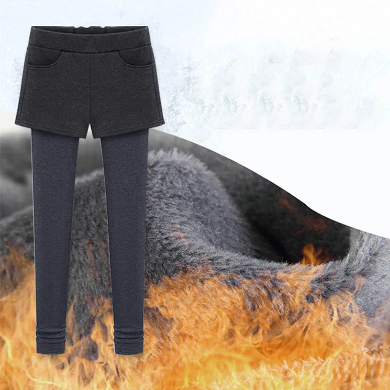 NORMOV Fashion Winter False Two-piece Pant Skirt Women Leggings High Waist High Elasticity Slim Solid M-6XL Plus Size Leggings
NORMOV Fashion Winter False Two-piece Pant Skirt Women Leggings High Waist High Elasticity Slim Solid M-6XL Plus Size Leggings