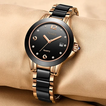 SUNKTA 2019 New Luxury Women Watches Rose gold Ceramic Diamond Ladies Female Watch Gift Quartz Wristwatch Clock Montre Femme
SUNKTA 2019 New Luxury Women Watches Rose gold Ceramic Diamond Ladies Female Watch Gift Quartz Wristwatch Clock Montre Femme