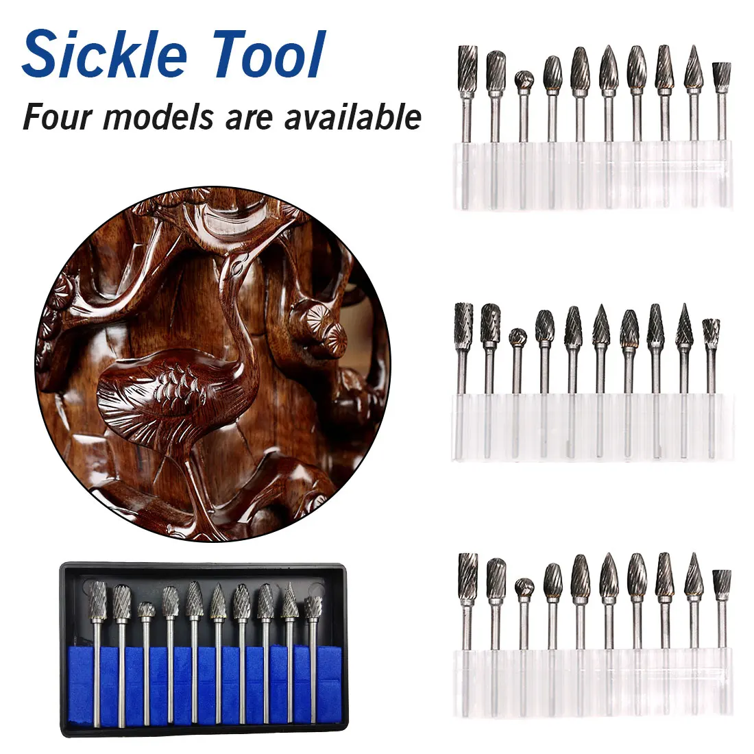 10pc 1/8 Shank Tungsten Carbide Milling Cutter Rotary Cone Drill Set Diamond Drill 6mm Diameter For Iron/Steel/Carbon Steel
10pc 1/8 Shank Tungsten Carbide Milling Cutter Rotary Cone Drill Set Diamond Drill 6mm Diameter For Iron/Steel/Carbon Steel