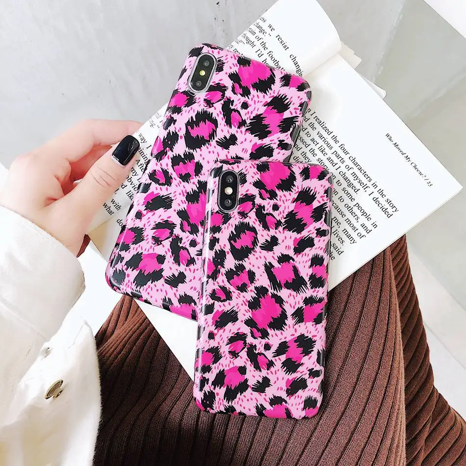 Fashion Pink Leopard Print Phone Case For iPhone X XS Max XR Luxury Panther Pattern Case For iPhone 7 6s 8 Plus Soft TPU Cover
Fashion Pink Leopard Print Phone Case For iPhone X XS Max XR Luxury Panther Pattern Case For iPhone 7 6s 8 Plus Soft TPU Cover