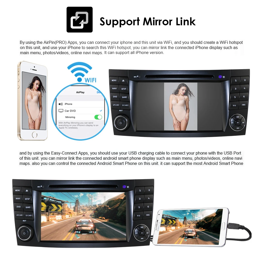 Perfect Two Din Car Multimedia Player Android 9 DVD Player For Mercedes/Benz/E-Class/W211/E300/CLK/W209/CLS/W219 GPS Radio CANBUS 8