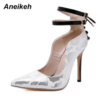 Aneikeh 2019 Novelty PU Pointed Toe Thin High Heel Sandals Women Black White Solid Buckle Strap Wedding Cover Heel Size 35-40
Aneikeh 2019 Novelty PU Pointed Toe Thin High Heel Sandals Women Black White Solid Buckle Strap Wedding Cover Heel Size 35-40