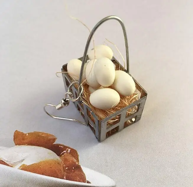 Hyperbole Funny Egg Baskets Dangle Earrings Alloy Silver color Personality Eggs Earrings Lady Gifts Best Friend Jewelry
Hyperbole Funny Egg Baskets Dangle Earrings Alloy Silver color Personality Eggs Earrings Lady Gifts Best Friend Jewelry
