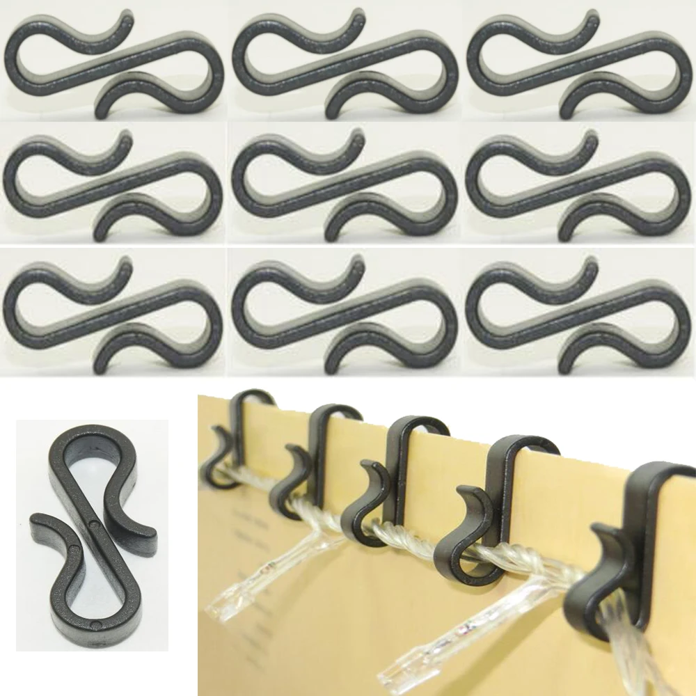 50Pcs/lot Mini 'S' Gutter Hooks/Clips for Fairy Lights - No need to hammers,nails
50Pcs/lot Mini 'S' Gutter Hooks/Clips for Fairy Lights - No need to hammers,nails
